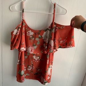 Floral Cold Shoulder Shirt